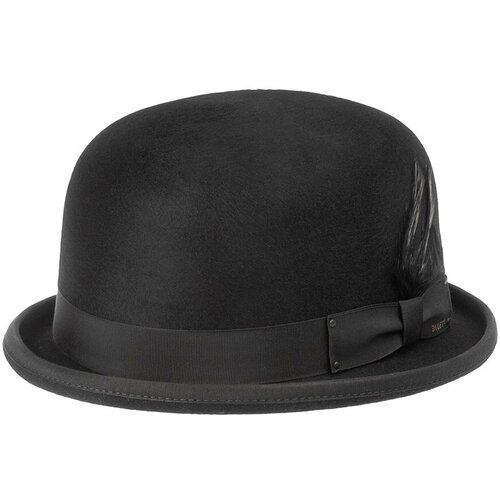 фото Шляпа котелок bailey, подкладка, размер 56, черный