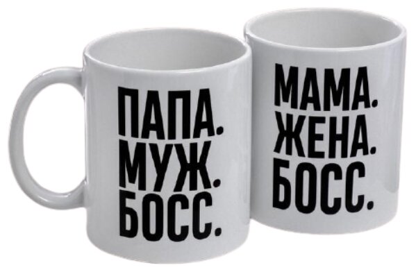 Набор кружек Дорого внимание Кто из вас сегодня босс 350 мл 2 предм. 2 персоны