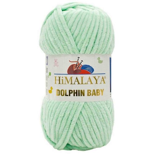 Пряжа Himalaya Dolphin baby бледно-салатовый (80307), 100%полиэстер, 120м, 100г, 2шт пряжа плюшевая himalaya dolphin baby хималая долфин беби бэби само 80353 100 г 120 м 100% микрополиэстр 1 шт