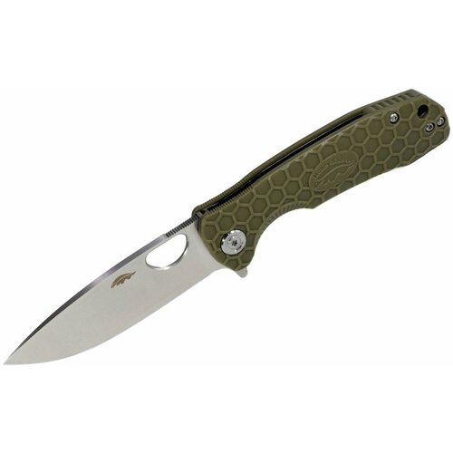 нож honey badger flipper d2 m hb1016 с чёрной рукоятью Нож Honey Badger Flipper D2 M (HB1057) с зелёной рукоятью