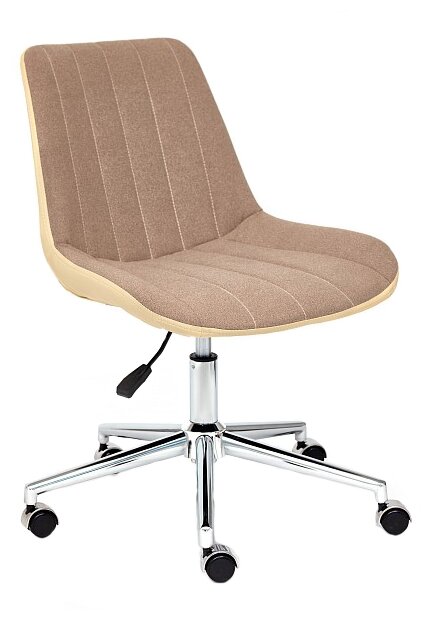 Компьютерное кресло TetChair STYLE экошерсть/кож/зам, коричневый/бежевый, 36-34