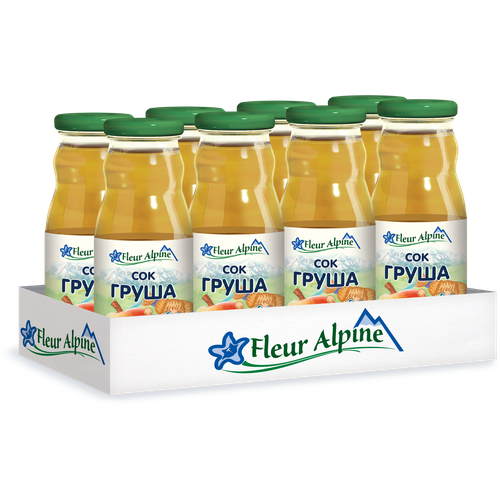 сок детский fleur alpine organic яблоко шиповник с 5 месяцев 0 2 л Сок Fleur Alpine Грушевый освет, 4 месяцев, 200мл, 8 шт.