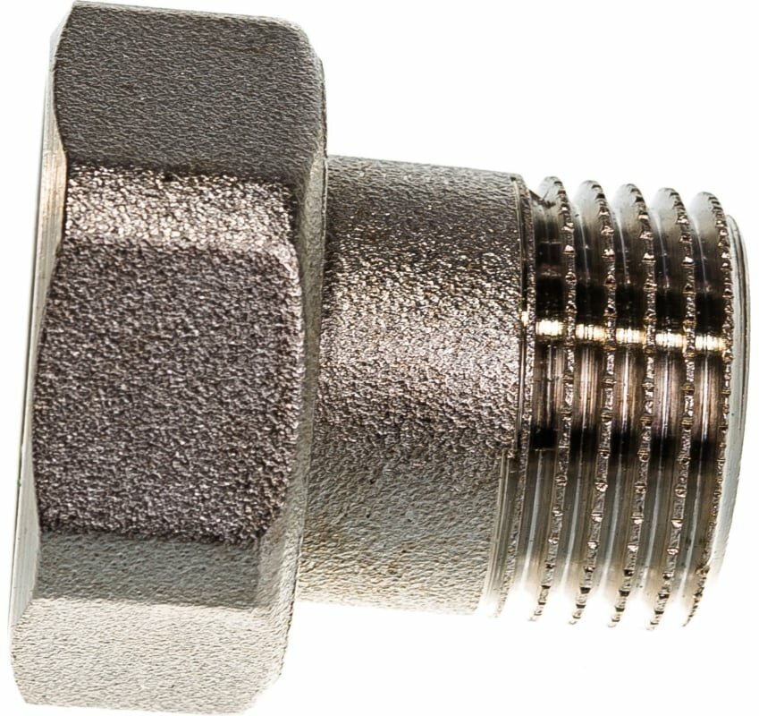 Uni-Fitt Соединение с накидной гайкой НВ 1/2"x3/4" с плоской прокладкой никелированное 624N2300 - фотография № 4