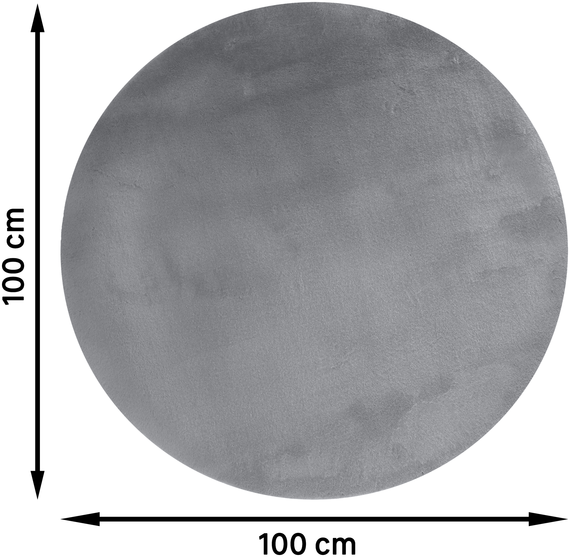 Шкура искусственная полиэстер Inspire Bianca ø100 см цвет серый - фотография № 6