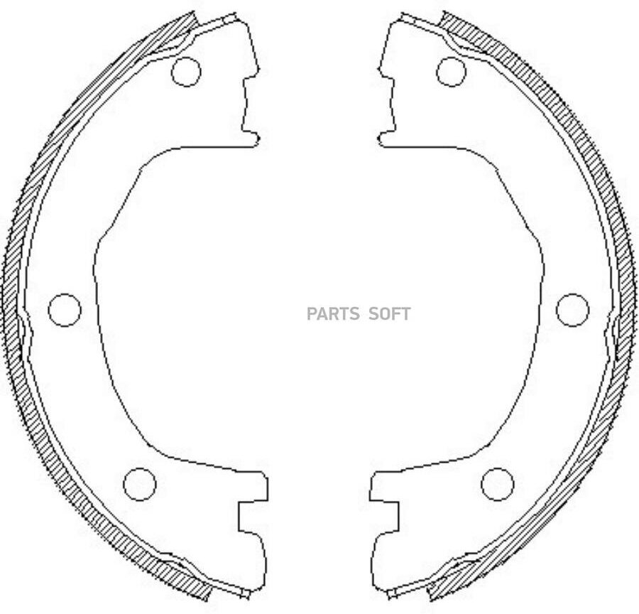 Колодки торм. бараб.[172x42] REMSA / арт. 471200 - (1 шт)