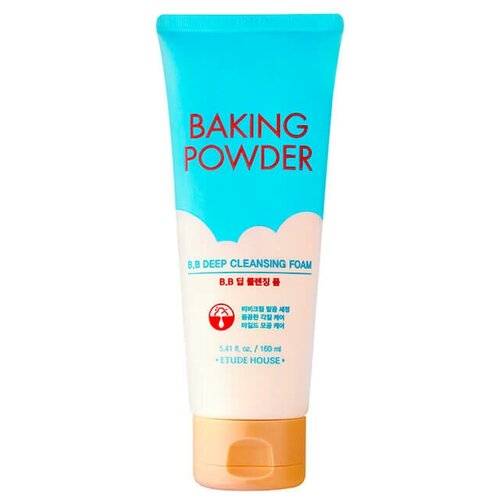 Очищающая пенка для снятия BB-крема и макияжа Etude House Baking Powder Pore Cleansing Foam.