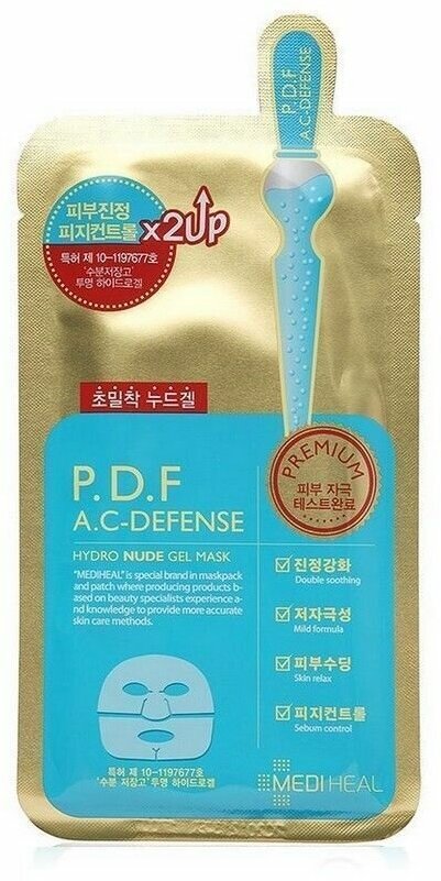 Mediheal Маска тканевая для проблемной кожи / D.F A. C-Defense Nude Gel Mask, 35 г