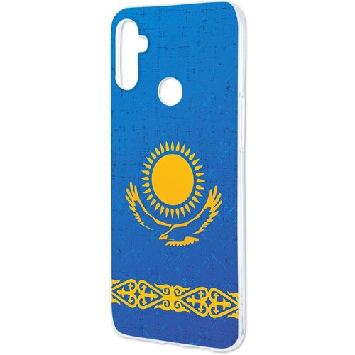 Силиконовый чехол Mcover для Realme C3 с рисунком Флаг Казахстана силиконовый чехол mcover для realme c21 с рисунком флаг казахстана