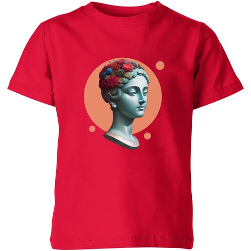 Футболка Us Basic, размер 4, красный женская футболка цветочная статуя s красный
