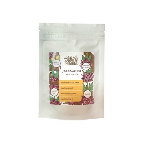 фото Джатаманси порошок (jatamansi powder),травяная маска-антиоксидант, 50 г indibird