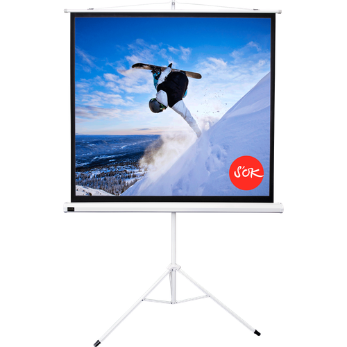 Экран проекционный Cinema S'OK SCPST-127X127 1:1 напольный, белый cinema triscreen mw 102 183x183 см