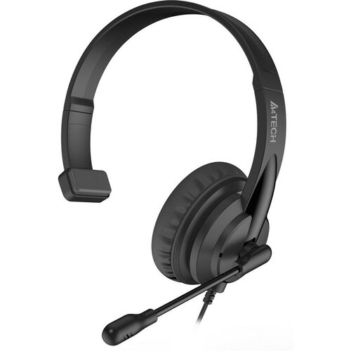 Наушники с микрофоном A4Tech HS-11 черный 2м накладные оголовье HS-1135MM PLUGBLACK 2700₽
