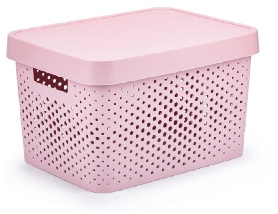 фото Коробка для хранения вещей, для одежды, для мелочей, с крышкой Curver INFINITY с перфорацией 17 литров