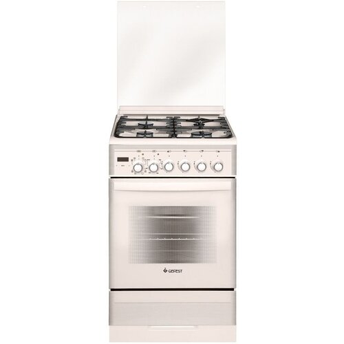 Плита Газовая Gefest ПГЭ 5302-04 0267 кремовый стеклянная крышка реш чугун 5271500₽