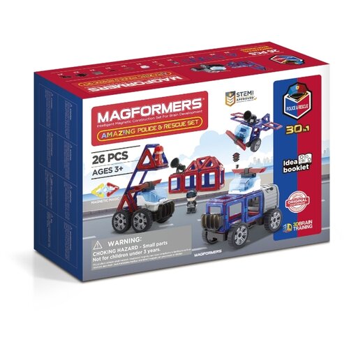 фото Магнитный конструктор Magformers Amazing 717001 Police & Rescue Set