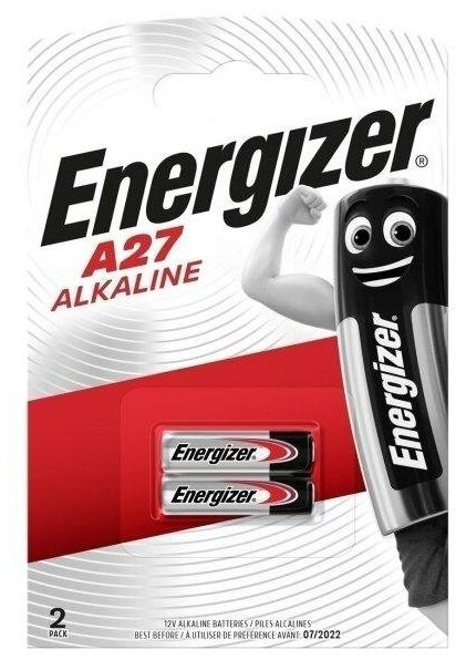 Батарейка Energizer 27A Alkaline A27 12v BL2 , 2шт.