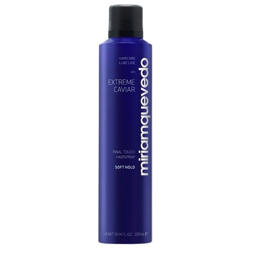 Лак для волос с экстрактом черной икры Miriam Quevedo Extreme Caviar Final Touch Hairspray Soft Hold 300 мл