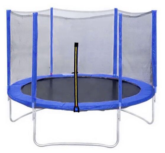 Каркасный батут DFC Trampoline Fitness 5FT-TR-LG/5FT-TR-B с сеткой 152х152х200 см , синий