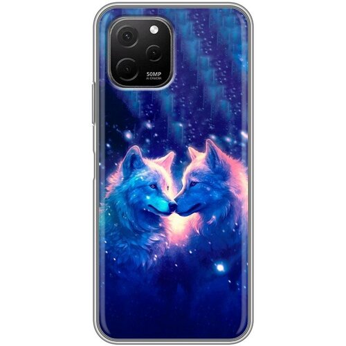 Дизайнерский силиконовый чехол для Хуавей Нова У61 / Huawei Nova Y61 Волк и волчица силиконовый чехол на huawei nova y61 хуавей нова y61 бирюзовые соты