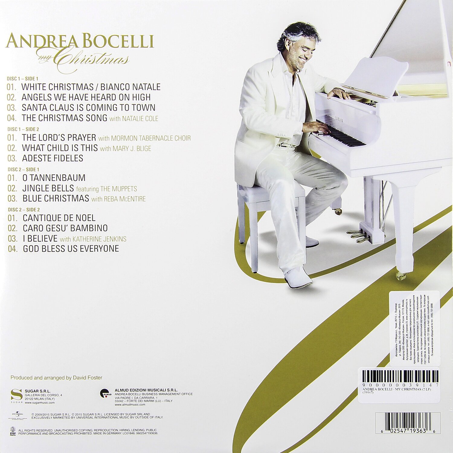 Andrea Bocelli Andrea Bocelli - My Christmas (2 Lp, 180 Gr) Universal Music - фото №4