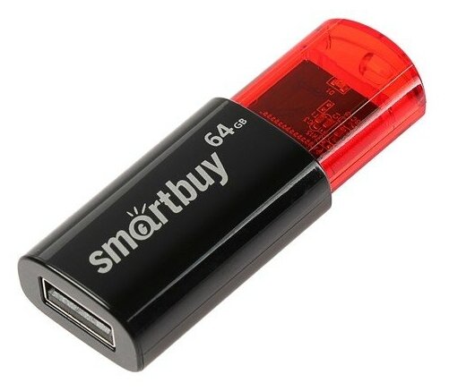 Smartbuy Флешка Smartbuy Click, 64 Гб, USB2.0, чт до 25 Мб/с, зап до 15 Мб/с, чёрная