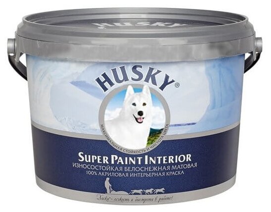 HUSKY SUPER PAINT INTERIOR Краска интерьерная 10л белый - фотография № 1