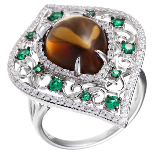 фото Element47 кольцо из серебра 925 пробы с кубическим цирконием sr01813qsmsw-1_001_wg, размер 18