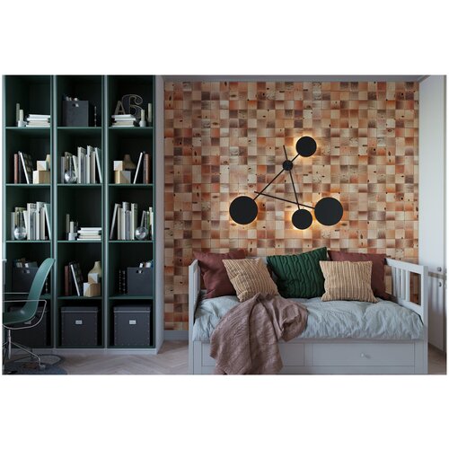 Лиддл 100x100. 1 Настенная плитка из дерева на самоклейке