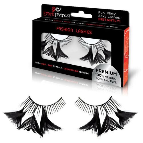 Накладные черные ресницы с перышками Flirty Feathers (Цвет: черный)