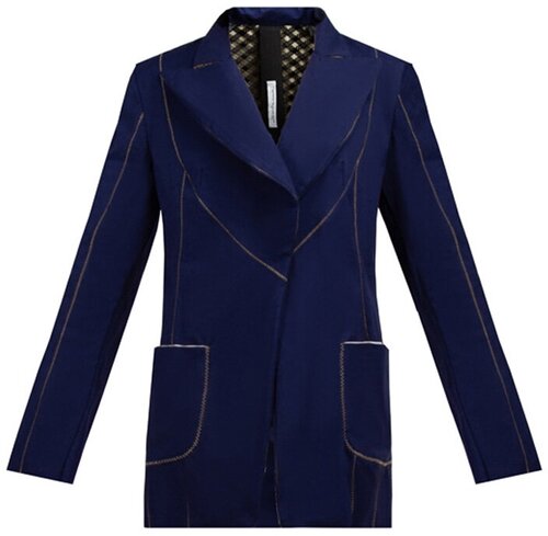 Пиджак Alessandra Marchi, средней длины, размер 46, синий