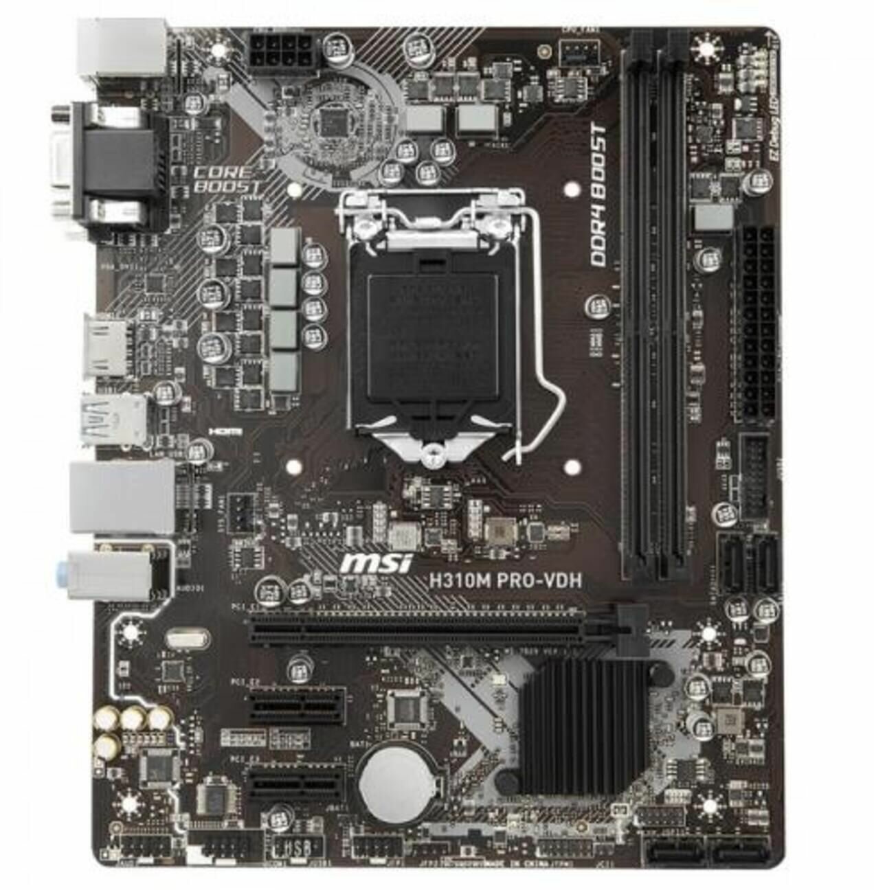 Материнская плата MSI , LGA 1151v2, Intel H310, mATX, Ret - фото №7