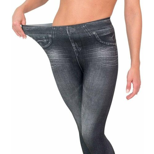 фото Джинсы , стрейч, размер 42,44.46,48, серый slim and lift caresse jeans