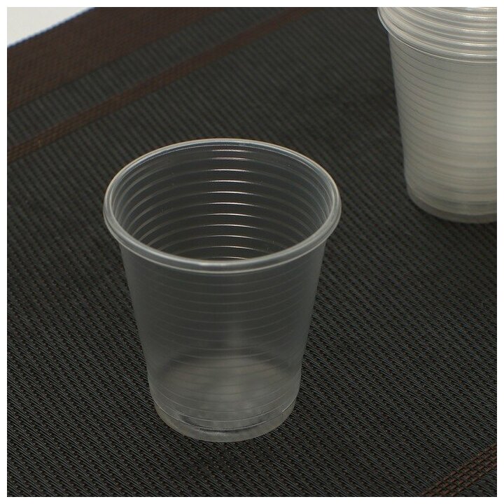 Набор пластиковых одноразовых стаканов Не забыли! «По-пятьдесят», 100 мл, цвет прозрачный, в наборе 10 шт