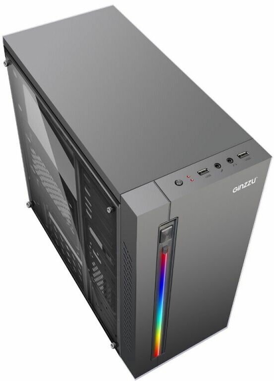 Корпус Ginzzu A370 RGB Акриловое стекло