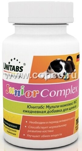 Витамины для щенков Unitabs JuniorComplex c B9, 100таб - фото №8