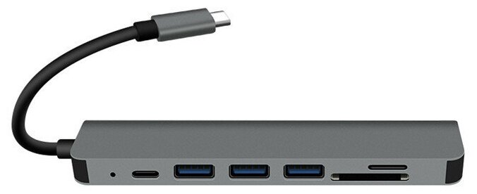 Переходник 7 в 1 Type-C to HDMI USB 303 SDTF Type-C для Macbook