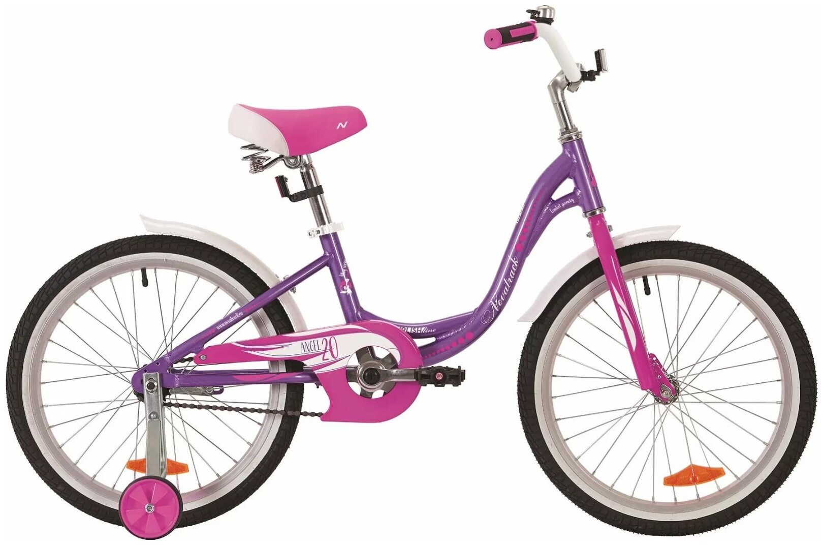Детский велосипед Novatrack Angel 20" (2019) 20 Фиолетовый (115-128 см)