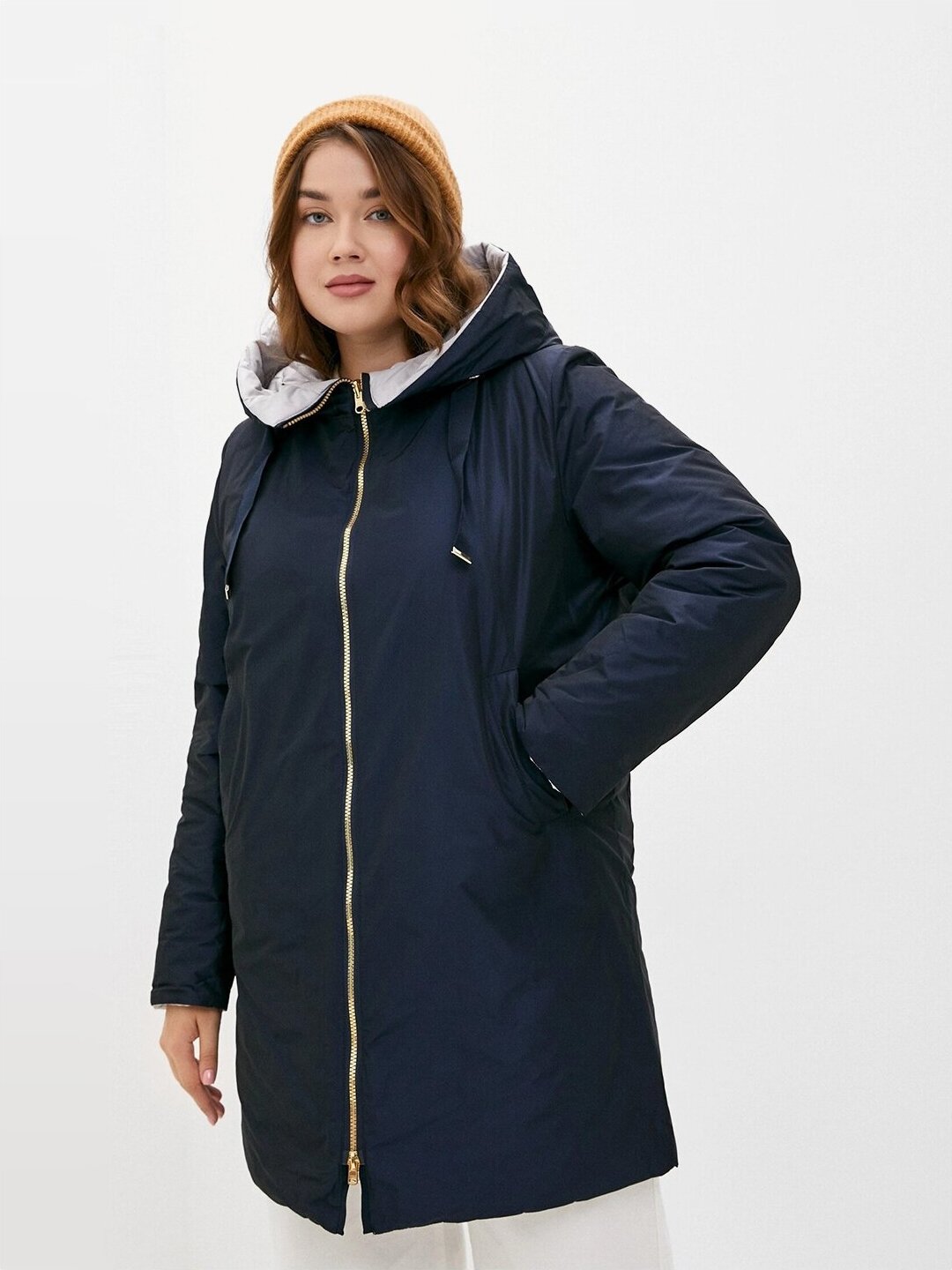 куртка DIXI COAT демисезон/зима удлиненная силуэт прямой капюшон карманы