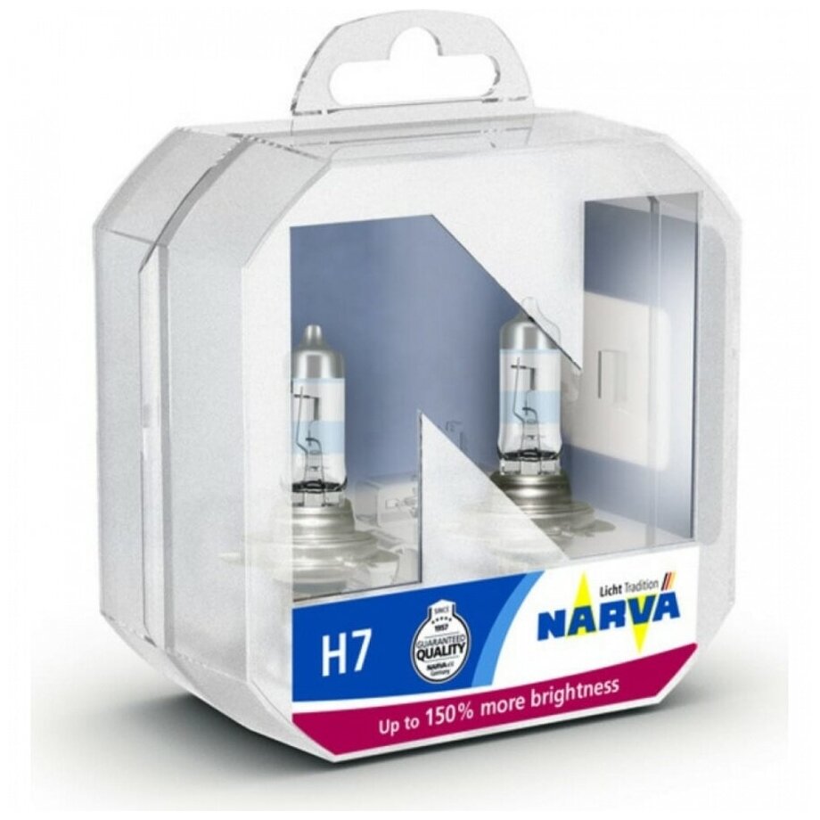 NARVA лампа 12V головной свет H7 RANGE POWER 150 48071, 2шт