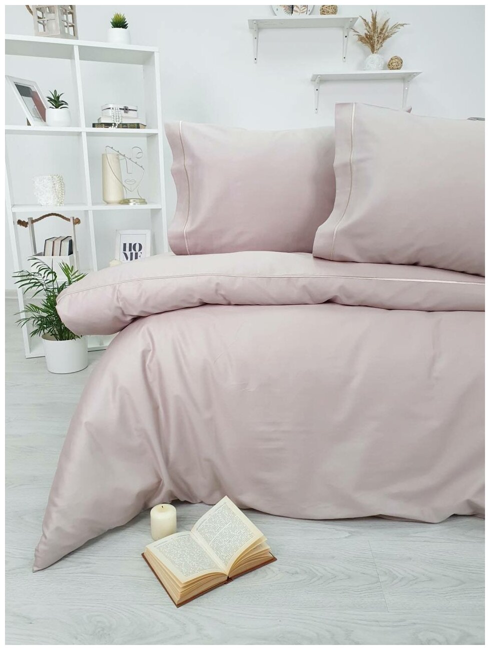 Комплект постельного белья Tivolyo home CASUAL кофейный (1,5 сп)