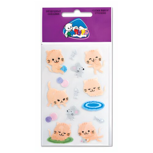 Наклейки липуня Воздушные кошки, с европодвесом, CPS002