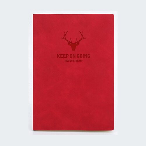 Записная книжка/ежедневник A5 Keep on going в мягкой обложке (в линейку), красный