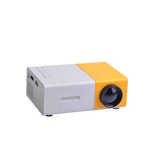 Мини проектор LED Mini Projector J9 желтый портативный переносной