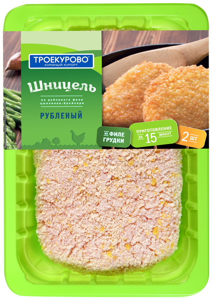 Шницель куриный Троекурово рубленый в панировке