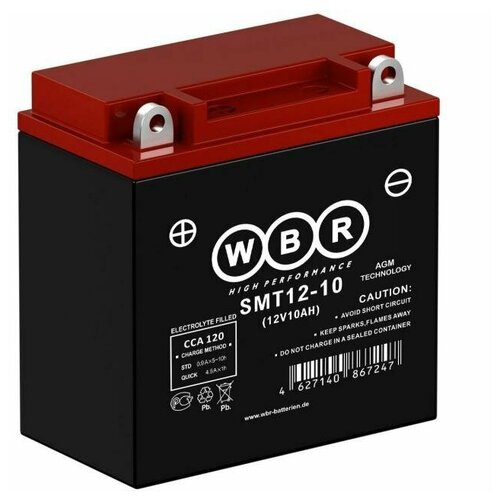 WBR SMT12-10 Аккумулятор стартерный 12В 10Ач