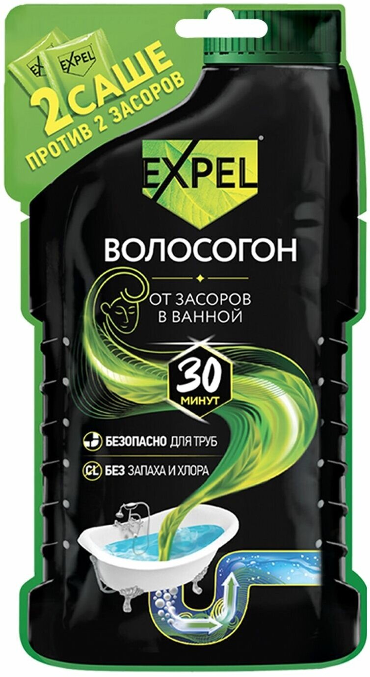 Средство для устранения засоров от волос Expel 50 г - фотография № 3