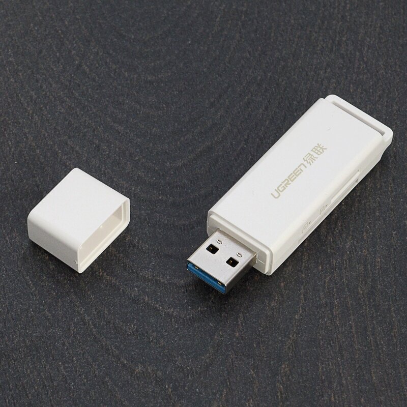 Карт-ридер Ugreen CM104 USB 3.0 to TF + SD Dual Card Reader White 40753