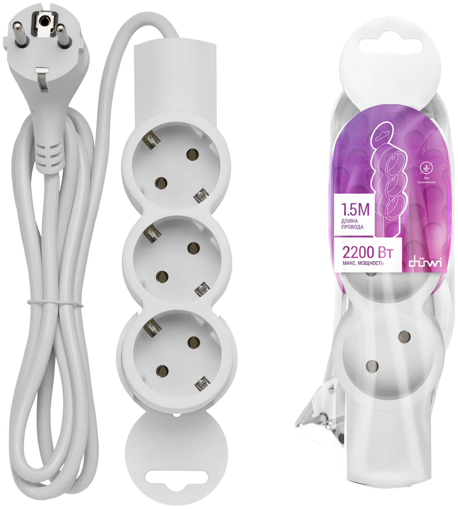Удлинитель Duwi 32004 5 белый