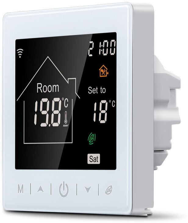 Умный wifi терморегулятор термостат для теплого пола Tuya с Алисой голосовое управление для умного дома белый