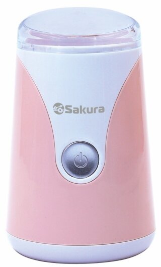 Кофемолка Sakura Sa-6157p 150Вт 50гр бел/пудров . - фотография № 1